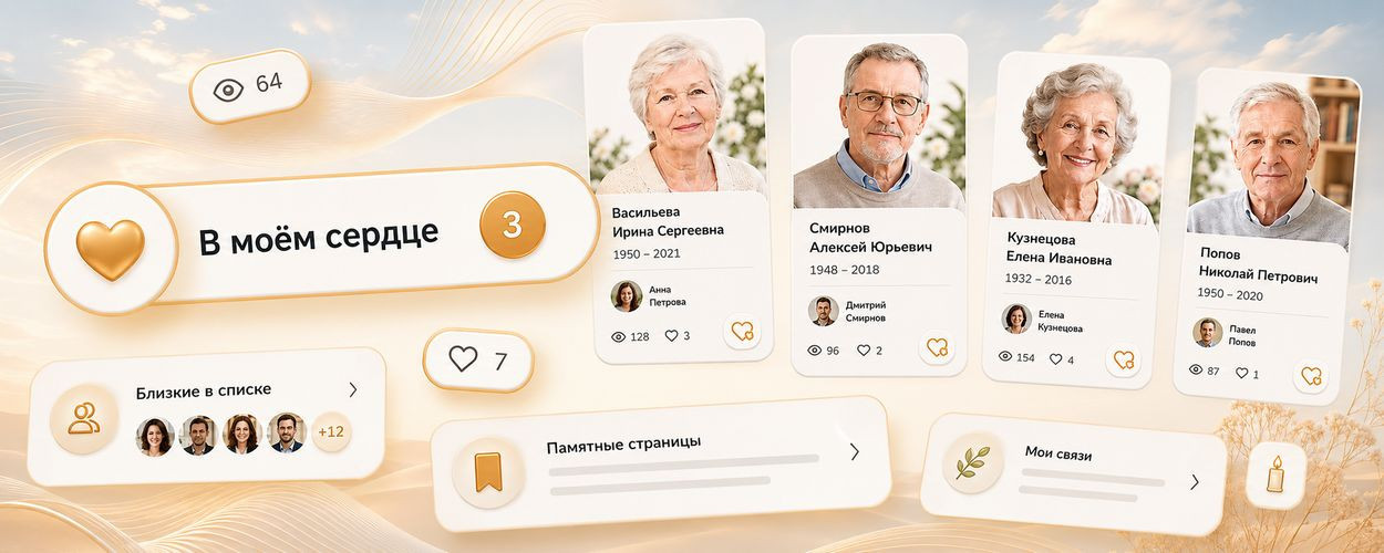 Что значит «В моём сердце» и зачем сохранять Памятные страницы