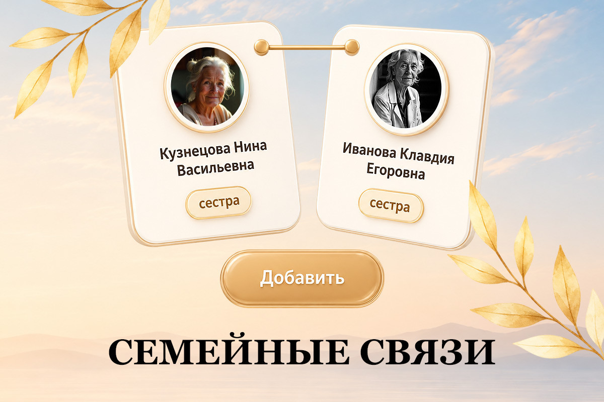 Семья в Небокрае: теперь Памятные страницы можно связывать